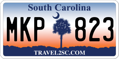 SC license plate MKP823