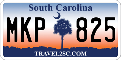 SC license plate MKP825