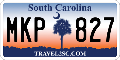 SC license plate MKP827