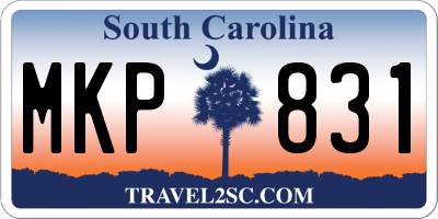 SC license plate MKP831