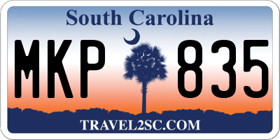 SC license plate MKP835