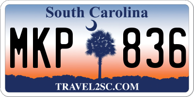 SC license plate MKP836