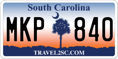 SC license plate MKP840