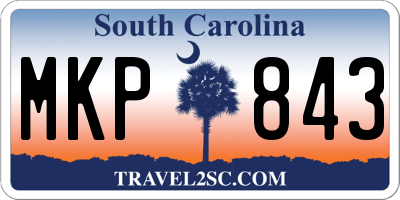 SC license plate MKP843