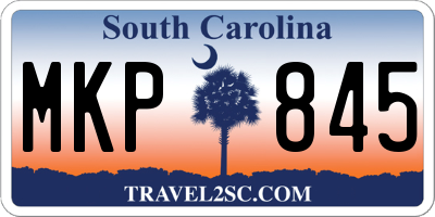 SC license plate MKP845