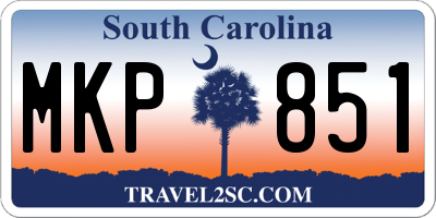SC license plate MKP851
