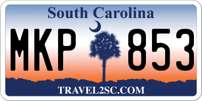 SC license plate MKP853