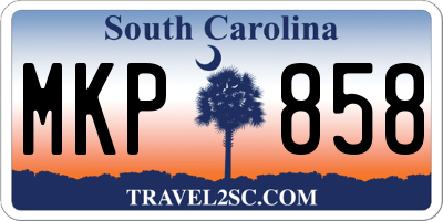 SC license plate MKP858