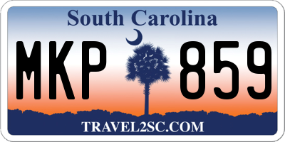 SC license plate MKP859
