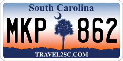 SC license plate MKP862