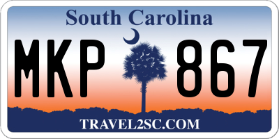 SC license plate MKP867
