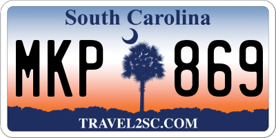 SC license plate MKP869