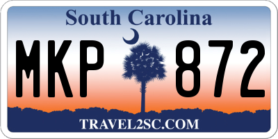 SC license plate MKP872