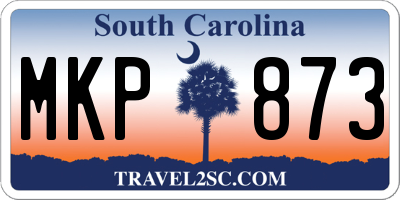 SC license plate MKP873