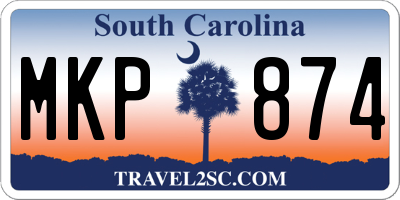 SC license plate MKP874