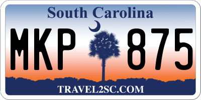 SC license plate MKP875