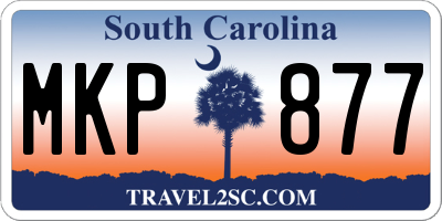 SC license plate MKP877