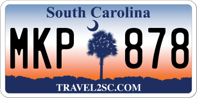 SC license plate MKP878