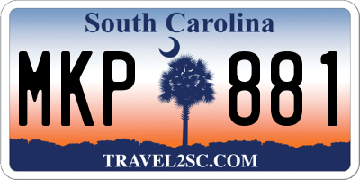 SC license plate MKP881