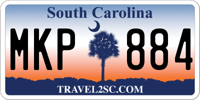 SC license plate MKP884