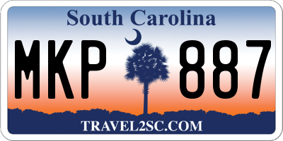 SC license plate MKP887