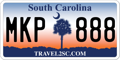 SC license plate MKP888