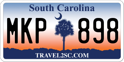 SC license plate MKP898