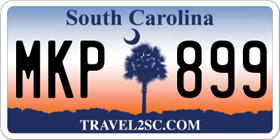 SC license plate MKP899
