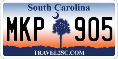 SC license plate MKP905