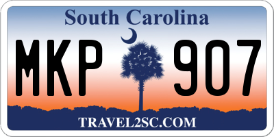SC license plate MKP907