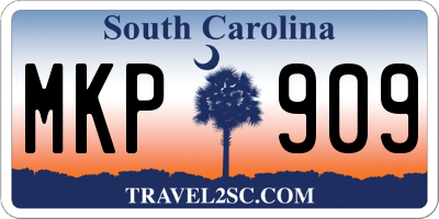 SC license plate MKP909