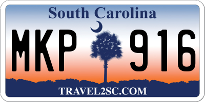 SC license plate MKP916