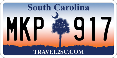 SC license plate MKP917