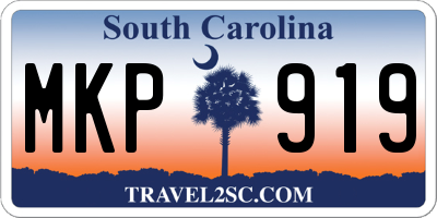SC license plate MKP919