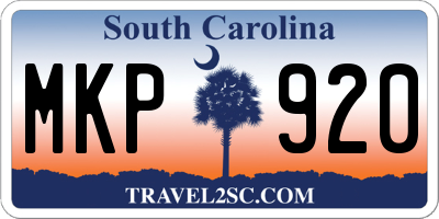 SC license plate MKP920