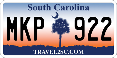 SC license plate MKP922
