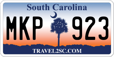 SC license plate MKP923