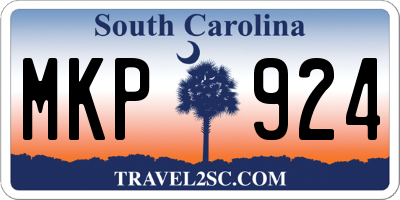 SC license plate MKP924
