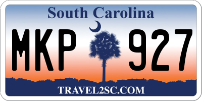 SC license plate MKP927