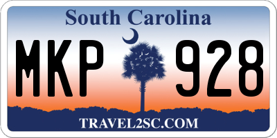 SC license plate MKP928