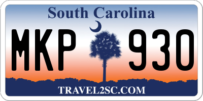 SC license plate MKP930