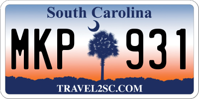 SC license plate MKP931