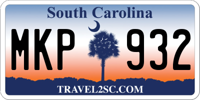 SC license plate MKP932
