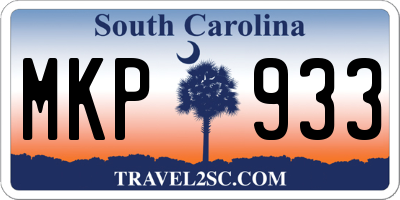 SC license plate MKP933