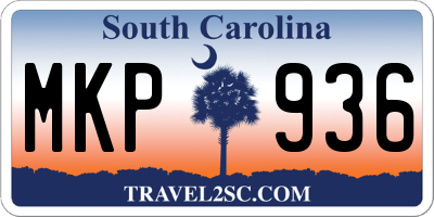 SC license plate MKP936