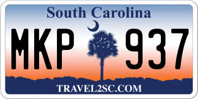 SC license plate MKP937