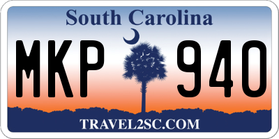 SC license plate MKP940