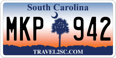SC license plate MKP942
