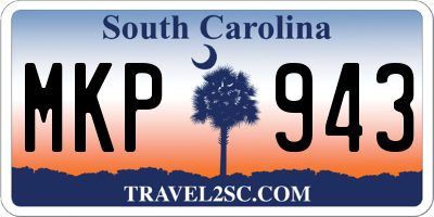 SC license plate MKP943