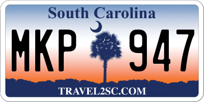 SC license plate MKP947